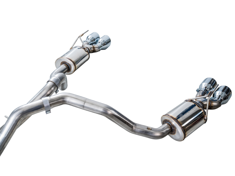 AWE Tuning 2021+ Cadillac Escalade 6.2L ESV 0FG Dual Exit Exhaust System w/ 5in Chrome Silver Tips - Image 16