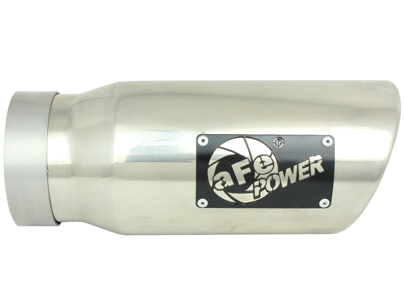 aFe MACH Force-Xp Universal Exhaust Tip 4 IN Inlet x 5 IN Outlet x 12 IN L- Polished Tip - Image 2