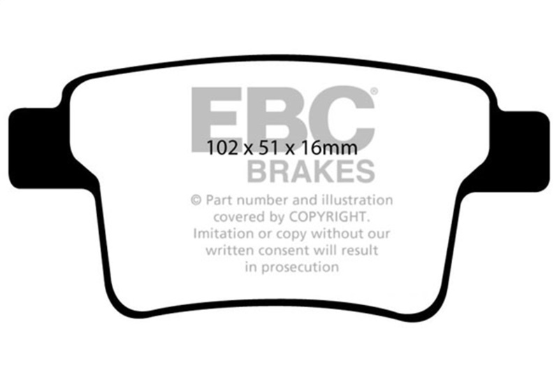 EBC 04-07 Ford Five Hundred 3.0 Yellowstuff Rear Brake Pads - Image 2