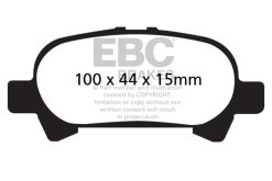 Alternative view of EBC 00-04 Toyota Avalon 3.0 Yellowstuff Rear Brake Pads
