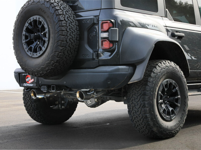 aFe 22-26 Ford Bronco V6 3.0L (tt) Vulcan Series 3in 304SS Cat-Back Exhaust System w/ Polished Tips - Image 5