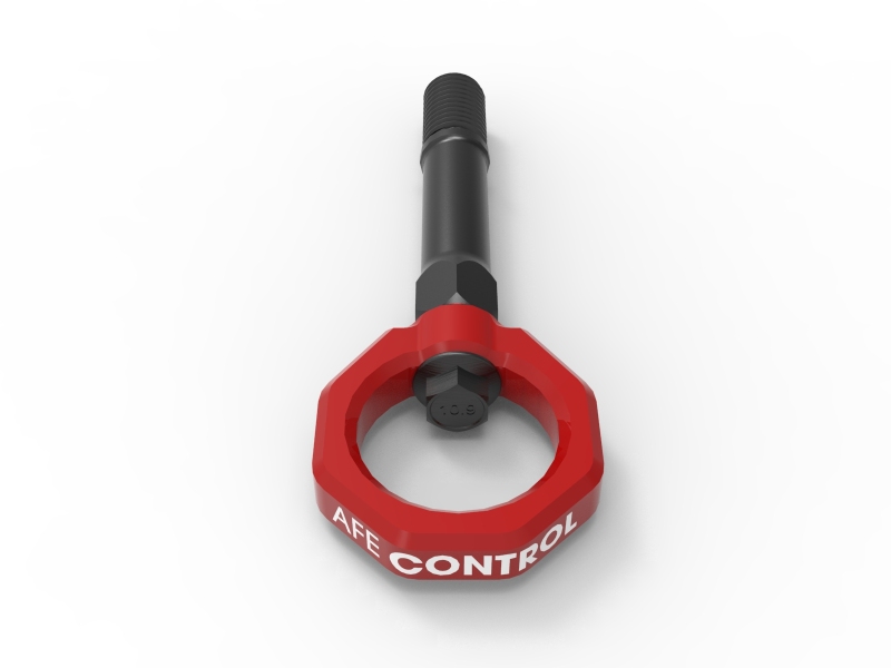 aFe CONTROL Front Tow Hook Nissan Z 23-25 V6-3.0LRed - Image 3