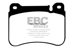 Alternative view of EBC 05-07 Mercedes-Benz C230 (W203) 2.5 Sport Sedan Yellowstuff Front Brake Pads
