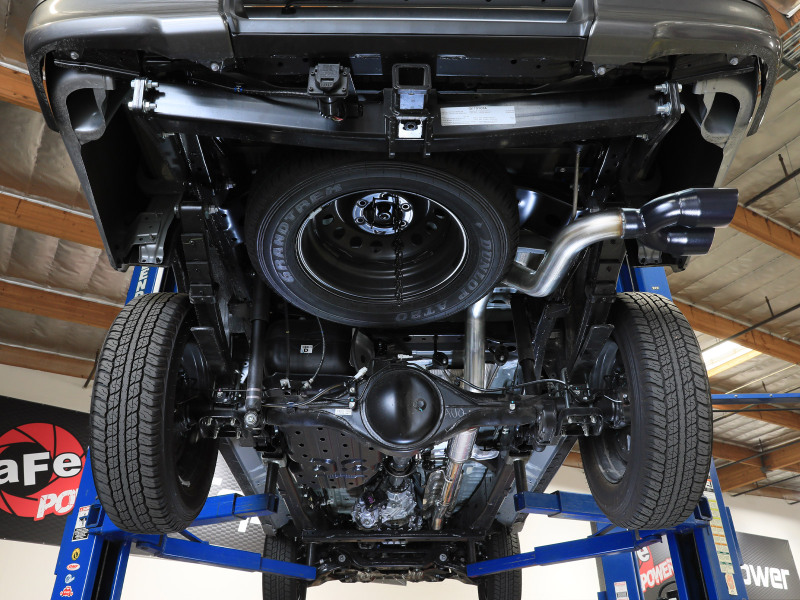 aFe 15-26 Toyota Hilux L4-2.4/2.8L (td) Vulcan Series 3in SS Rear-Side Exit Exhaust w/ Black Tip - Image 4