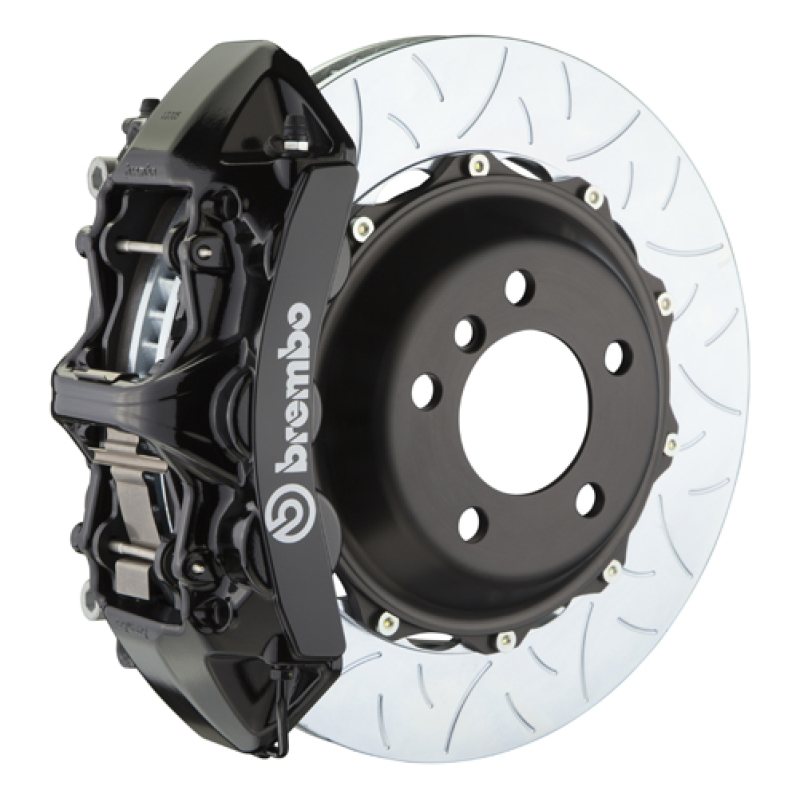 Brembo 05-09 F430 Challenge Front GT BBK 6 Piston Cast 380x32 2pc Rotor Slotted Type-3-Black