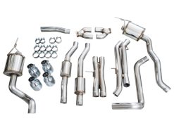 AWE Tuning 2021+ Cadillac Escalade 6.2L 0FG Dual Exit Exhaust System w/ 5in Chrome Silver Tips - Image 18