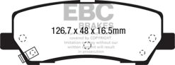 Alternative view of EBC 2015+ Ford Mustang 5.0L Bluestuff Rear Brake Pads