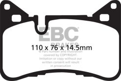 Alternative view of EBC 14 Mercedes-Benz C63 AMG (W204) 6.2 Yellowstuff Rear Brake Pads