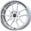 Enkei PF01SS 17x9 5x114.3 60mm Offset 75mm Bore Diameter White w/ Machined Lip Wheel