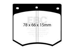 Alternative view of EBC 75-86 Ac 3000 3.0 Yellowstuff Front Brake Pads