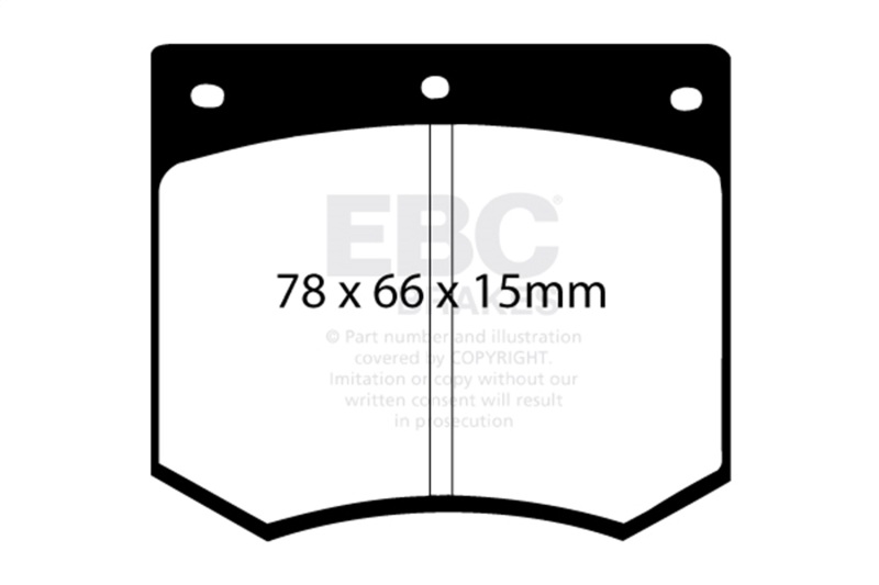 EBC 75-86 Ac 3000 3.0 Yellowstuff Front Brake Pads - Image 2