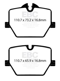 EBC Racing 2020+ Toyota GR Supra 2.0T/3.0T (w/13.6in Rear Rotor) RP-X Race Rear Brake Pads