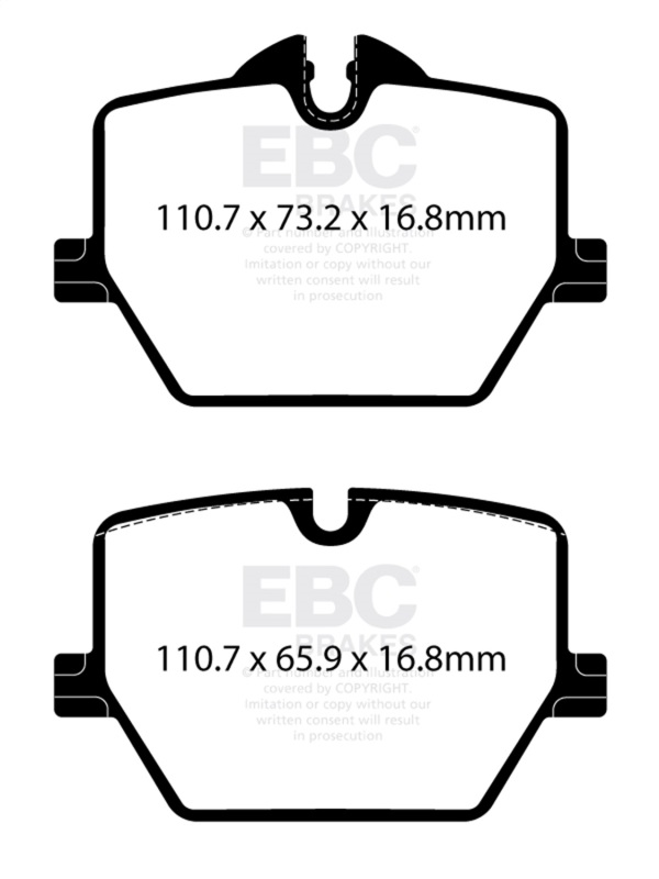 EBC 2019+ Toyota GR Supra Redstuff Rear Brake Pads - Image 3