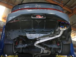 aFe Takeda Axle-Back Exhaust System Hyundai Elantra N Line 21-25 L4-1.6L- Blue Flame Tip - Image 5