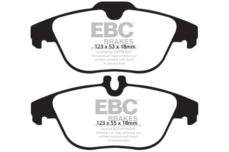 EBC 13-16 Mercedes-Benz GLK250 2.1 Twin TD Yellowstuff Rear Brake Pads - Image 2