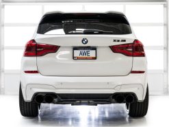 Alternative view of AWE Tuning 20-25 BMW X3 M/M Comp (F97) AWD SwitchPath Axle-Back Exhaust - Diamond Black Tips