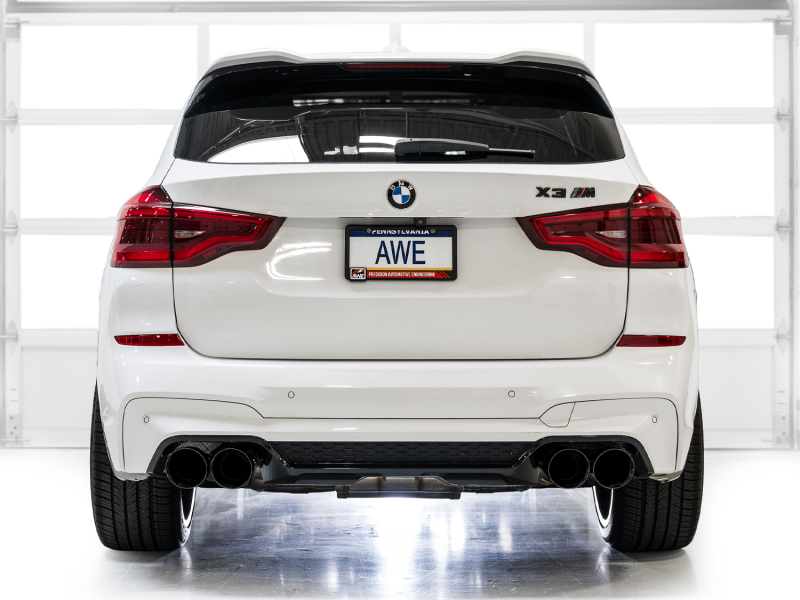 AWE Tuning 20-25 BMW X3 M/M Comp (F97) AWD SwitchPath Axle-Back Exhaust - Diamond Black Tips - Image 2