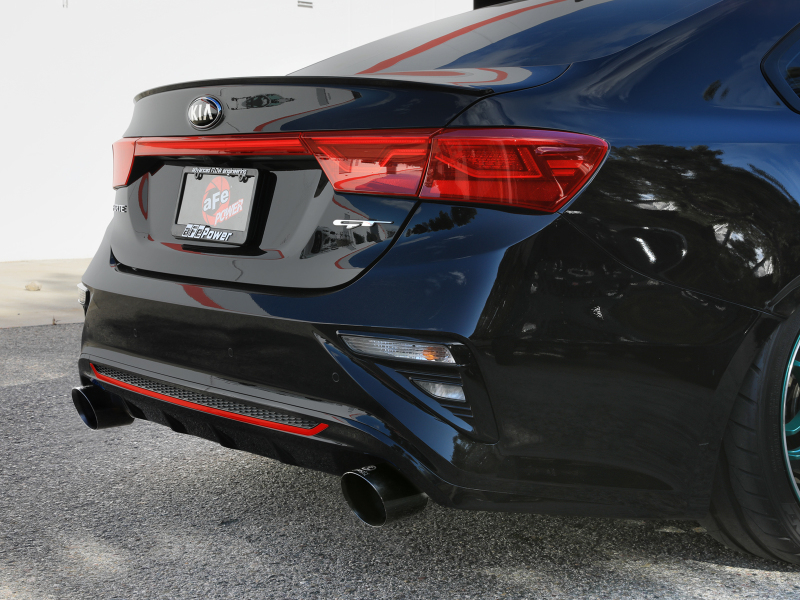 aFe 20-21 Kia Forte GT 1.6L 3in-2.5in 304 Stainless Steel Axle-Back Exhaust w/ Black Tips - Image 3