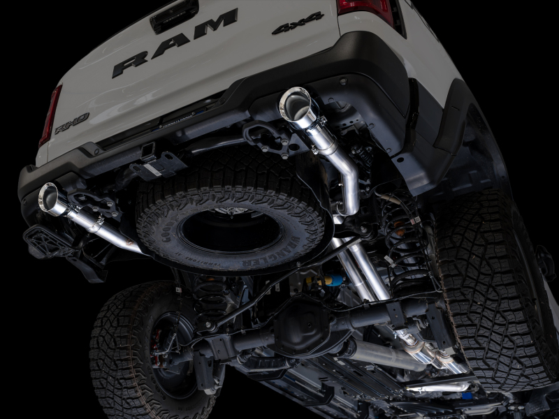 AWE Tuning 2025+ RAM 1500 RHO 3.0 I6 TT 0FG Dual Rear Exit Cat-Back Exhaust - Chrome Silver Tips - Image 2