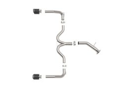 Alternative view of aFe Takeda 20-21 Kia Forte GT 1.6L (t) 3in to 2.5in SS Axle-Back Exhaust System w/ Carbon Fiber Tips