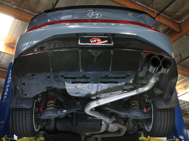 aFe Takeda Axle-Back Exhaust System Hyundai Elantra N Line 21-25 L4-1.6L- Carbon Fiber Tip - Image 5