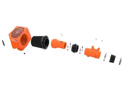 Alternative view of aFe 2025 RAM 1500 L6-3.0L (tt) Momentum GT Orange Edition Air Intake w/ Blk Pro 5R Filter (MOQ 12)