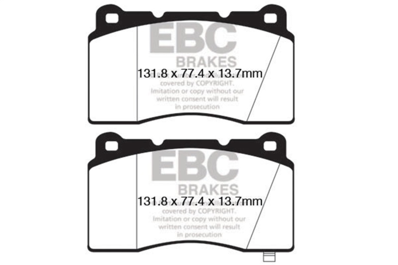 EBC 09+ Hyundai Genesis Coupe 2.0 Turbo (Brembo) Bluestuff Front Brake Pads - Image 2