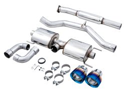 Alternative view of AWE Touring Edition Exhaust for Subaru BRZ / Toyota GR86 / Toyota 86 / Scion FR-S - Vapor Blue Tips