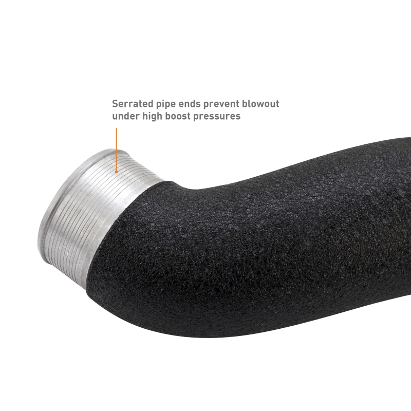 Mishimoto 2024+ Ford Mustang EcoBoost Charge Pipes - Wrinkle Black - Image 4