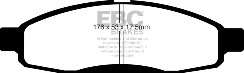 EBC 05-06 Infiniti QX56 5.6 (Bosch) Yellowstuff Front Brake Pads - Image 2