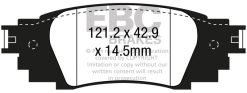 EBC 2021+ Lexus ES250 2.5L Greenstuff Rear Brake Pads