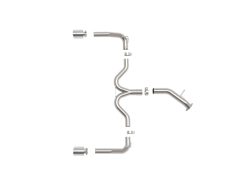 Alternative view of aFe Takeda 20-21 Kia Forte GT 1.6L (t) 3in to 2.5in SS Axle-Back Exhaust System w/ Polished Tips