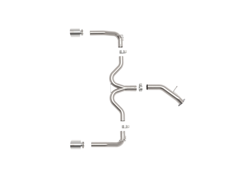 aFe Takeda 20-21 Kia Forte GT 1.6L (t) 3in to 2.5in SS Axle-Back Exhaust System w/ Polished Tips - Image 2