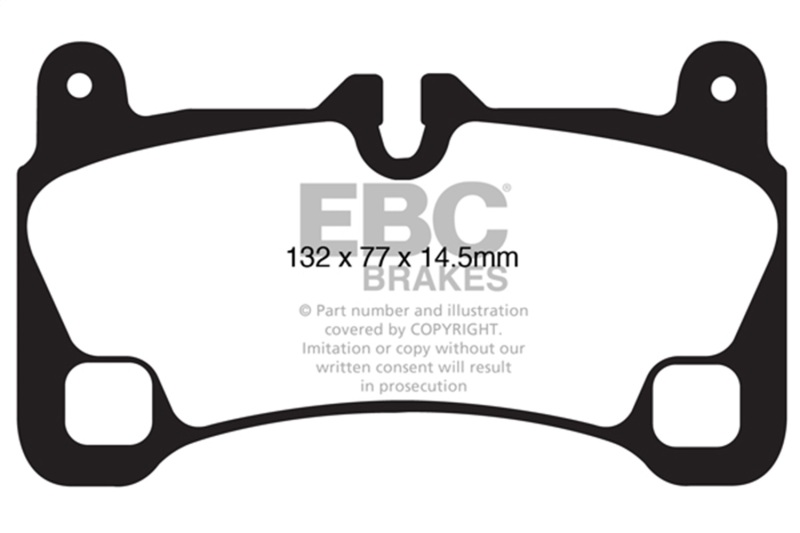 EBC 08 Porsche Cayenne 4.8 Turbo Yellowstuff Rear Brake Pads - Image 2