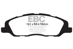 Alternative view of EBC 13-14 Ford Mustang 3.7 (A/T+Performance Pkg) Yellowstuff Front Brake Pads