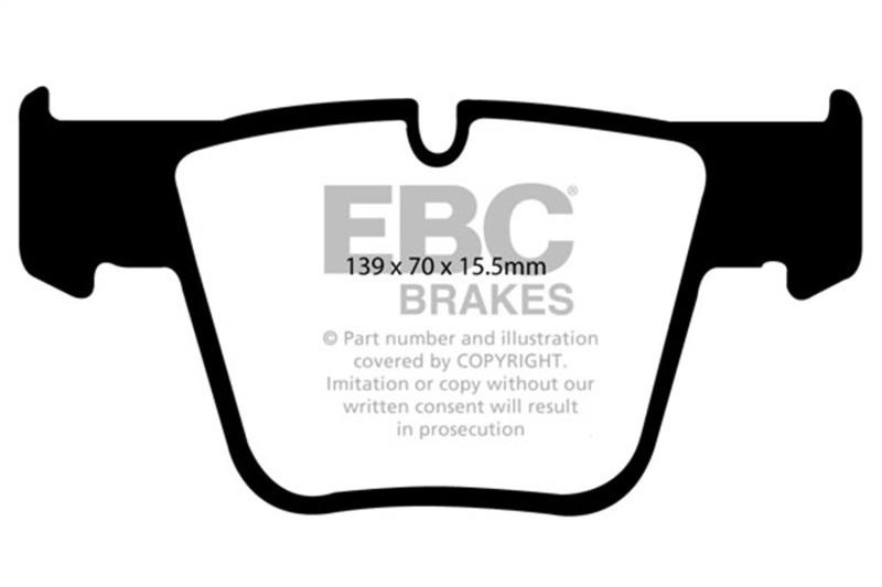 EBC 07-11 Mercedes-Benz CL63 AMG 6.2 Yellowstuff Front Brake Pads - Image 2