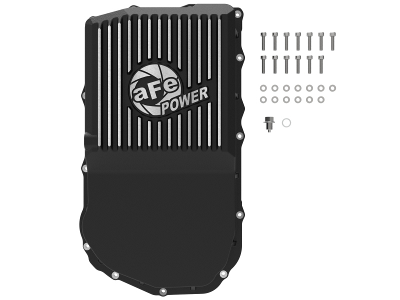 aFe POWER 21-24 RAM 1550 TRX Pro Series Transmission Pan Black w/ Machined Fins - Image 2