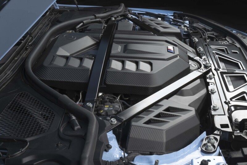 Dinan 21-27 BMW M2/M3/M4 (G80/G82/G87) Matte Carbon Fiber Engine Cover w/Gloss Accents - Image 5