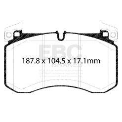 EBC 2018+ Mercedes-Benz G63 AMG (BM463) 4.0TT Yellowstuff Front Brake Pads