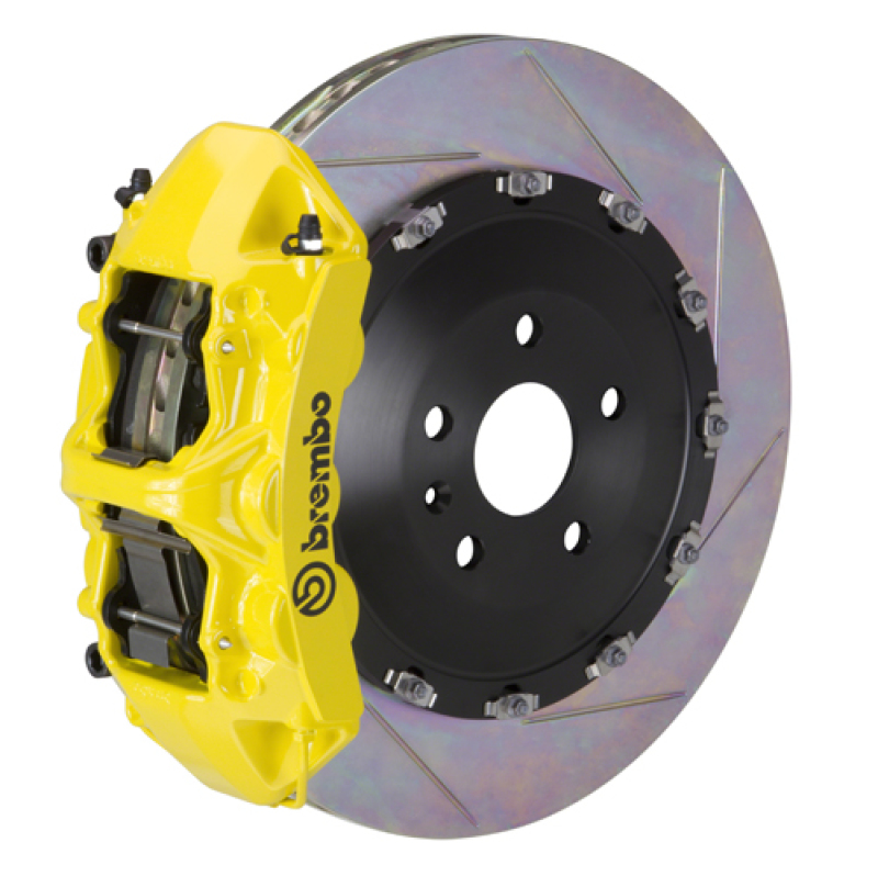 Brembo 09-16 Panamera/S/4S/Turbo Front GT BBK 6 Piston Cast 405x34 2pc Rotor Slotted Type1-Yellow