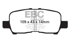 Alternative view of EBC 05-09 Buick Allure (Canada) 3.6 Yellowstuff Rear Brake Pads