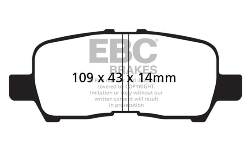 EBC 05-09 Buick Allure (Canada) 3.6 Yellowstuff Rear Brake Pads - Image 2
