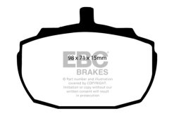 EBC 91-93 Morgan 4/4 1.6 Greenstuff Front Brake Pads
