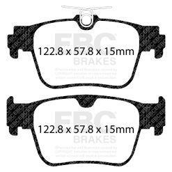 Alternative view of EBC 2022+ Volkswagen Golf R/GTI (Mk8) Yellow Stuff Rear Brake Pads