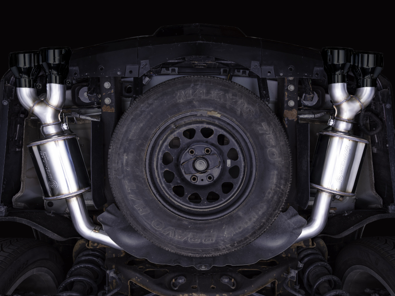 AWE Tuning 2021+ Cadillac Escalade 6.2L 0FG Dual Exit Exhaust System w/ 5in Diamond Blk Tips - Image 6