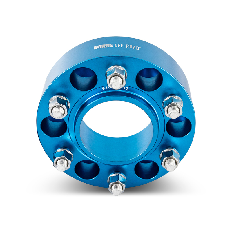 Mishimoto Wheel Spacers - 6x139.7 - 77.8 CB - 50mm - Blue - Image 2