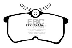 Alternative view of EBC 13-19 Ford Fiesta ST 1.6T Bluestuff Rear Brake Pads