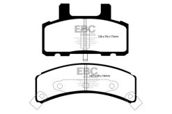 Alternative view of EBC 97-99 Cadillac Deville 4.6 (Rear Drums) Yellowstuff Front Brake Pads