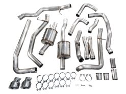 AWE Tuning 2025+ RAM 1500 RHO 3.0 I6 TT 0FG Dual Rear Exit Cat-Back Exhaust - Chrome Silver Tips - Image 12