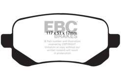 Alternative view of EBC 08-11 Chrysler Town & Country 3.3 Yellowstuff Rear Brake Pads